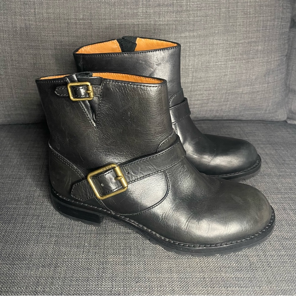 Marc Jacobs Leather Moto Ankle Boots